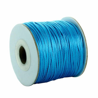 Buy lake-blue 80yards Jewelri Make Nylon Cord Satin Cord Satin Thread Macrame Cord Beading Thread Cord Jewelri Kumihimo Rattail Cord Wholesale