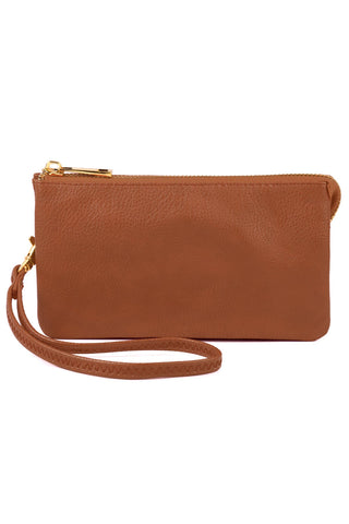 Buy light-coffee Vegan Leather Wallet With Detachable Wristlet