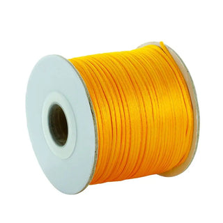 Buy gold-yellow 80yards Jewelri Make Nylon Cord Satin Cord Satin Thread Macrame Cord Beading Thread Cord Jewelri Kumihimo Rattail Cord Wholesale