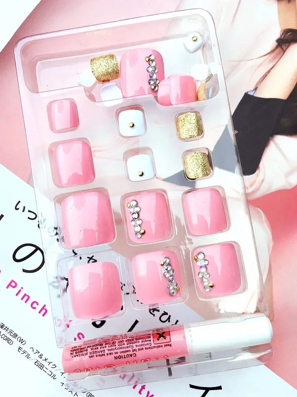 Pro Artificial Acrylic Toe False Nails