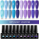 10/12pcs Spring Macaron Nail Gel Polish Set