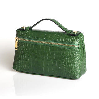 Buy crocodile-green-l Snake Pattern Clutch Make Up Bags