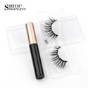 SHIDISHANGPIN 1/3/5/10 Pairs Magnetic Eyelashes Eyeliner 5 Magnet Natural Long False Lashes Set Magnetic Eyeliner Tweezer Makeup