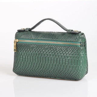 Buy snake-green-b-l Snake Pattern Clutch Make Up Bags