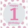 1st Birthday Guest Book (Hardcover): Birthday girl guest book, first birthday book, party and birthday celebrations decor, memory book, 1st birthday, - Hardcover