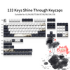 XVX Lotus Cherry Profile Shine-Through Dye-Sub PBT Keycap Set (133-Key)