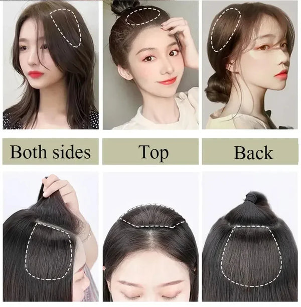 10-20cm Human Hair Invisable Seamless Hair Pad Extension