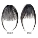 100% Human Hair Black Brown Invisible Hair Bangs Clip in Straight Bangs and Sideburns