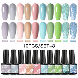 Buy zh20021 10/12pcs Spring Macaron Nail Gel Polish Set