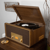 Victor Monument 8-in-1 Wood Music Center Espresso - Refurbished