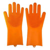 2PCS Cleaning Sponge Gloves Multifunction Silicone Cleaning Magic Gloves Dish Washing Gloves For Kitchen Household Plate Washing  Reusable Cleaning Gloves For Housework