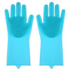 2PCS Cleaning Sponge Gloves Multifunction Silicone Cleaning Magic Gloves Dish Washing Gloves For Kitchen Household Plate Washing  Reusable Cleaning Gloves For Housework