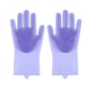 2PCS Cleaning Sponge Gloves Multifunction Silicone Cleaning Magic Gloves Dish Washing Gloves For Kitchen Household Plate Washing  Reusable Cleaning Gloves For Housework