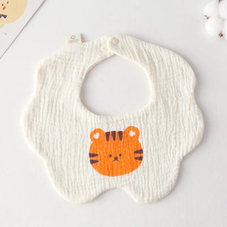 Buy single-tiger Cotton Gauze Baby Print Bibs Infant Bib