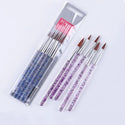 Crystal Handle Acrylic Powder Nail Brushes