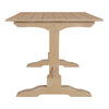 TREXM 3-piece retro dining table, rectangular stand table, and 2 4-person wooden stools (made of natural wood)
