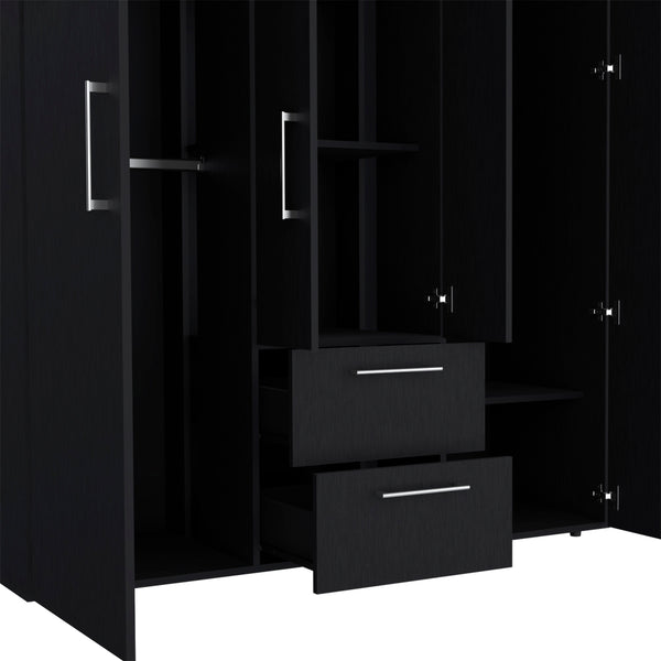 Armoire Elma, Bedroom, Black