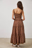 Floral Lace Trim Front Tie Top & Skirt Set