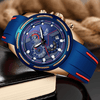 Men's Waterproof Modern Watch With Rubber Straps Multifunction Watches Unique Design Perfect Gift