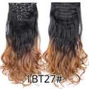 22Inch Synthetic Long Curly 16Clips Clip in Hair Extensions