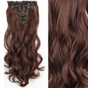 22Inch Long Straight Wavy Hair Extension 7Pcs/Set 16 Clips