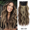 4Pcs/Set 20Inch Synthetic Hair Clip in Long Wavy Thick Hairpieces