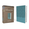 Niv, Super Giant Print Reference Bible (Font Size: 16.5-Point), Leathersoft, Teal, Red Letter, Thumb Indexed, Comfort Print - Imitation Leather