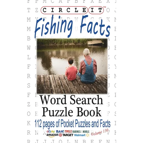 Circle It, Fishing Facts, Word Search, Puzzle Book - Paperback