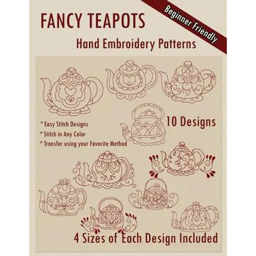Fancy Teapots Hand Embroidery Patterns - Paperback