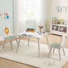 Kids Table and Chair Set with Animal Patterns (3-Piece)