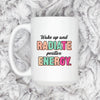 Positive Energy Mug - Motivational Coffee Cup | Cute Pastel Ceramic Cup
