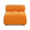 Modular Sectional Sofa, Button Tufted Designed and DIY Combination,L Shaped Couch With Reversible Ottoman, Orange Velvet