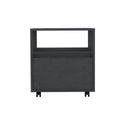 Nightstand Munyochi, One Drawer -Black