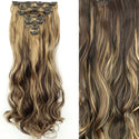 22Inch Long Straight Wavy Hair Extension 7Pcs/Set 16 Clips