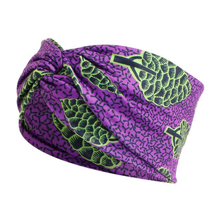 Buy 1103f-tree-purple African Pattern Print Headband