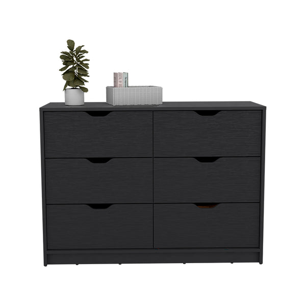 Dresser Curio, Four Drawers -Black