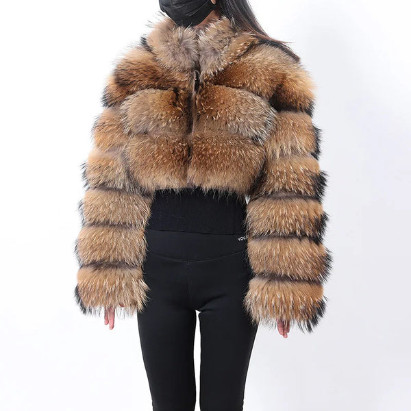 MAOMAOKONG 2023 Trend New Real Fur Coat Natural Fox Fur Women's Winter Coats Short Jackets Female Clothing Vests Fashion