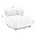 Modular Sectional Sofa, Button Tufted Designed and DIY Combination,L Shaped Couch With Reversible Ottoman, Orange Velvet