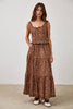 Floral Lace Trim Front Tie Top & Skirt Set