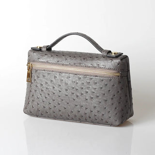 Buy ostrich-gray-l Snake Pattern Clutch Make Up Bags