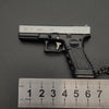 New Empire 1:3 Glock G17 alloy keychain, realistic gun model with detachable soldier gear & bullets.