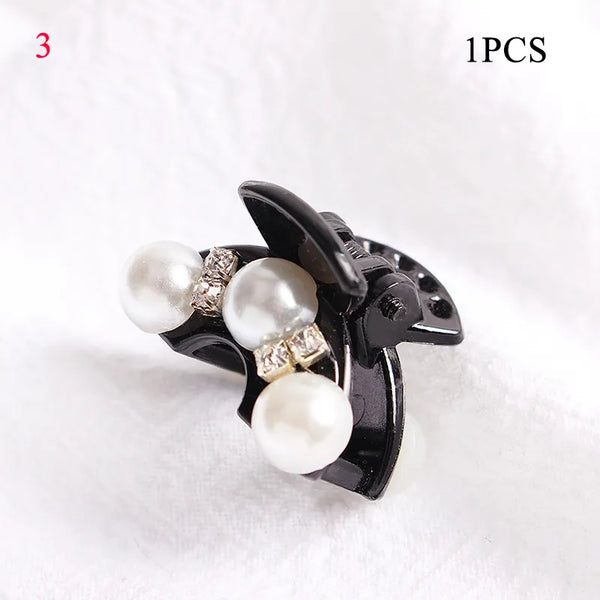 Korean Sweet Mini Round Pearl Hairpins for Women Girls Hair Claw Barrettes Hair Crab Clips Styling Make UP Tool Hair Accessories