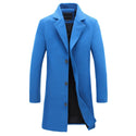 Single Breasted Lapel Wool Blend Coat