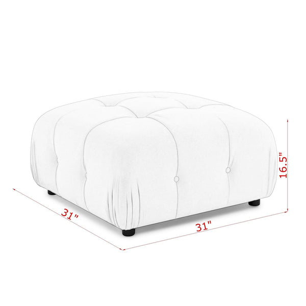Modular Sectional Sofa, Button Tufted Designed and DIY Combination,L Shaped Couch With Reversible Ottoman, Orange Velvet