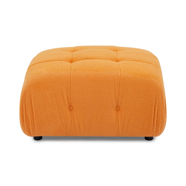 Modular Sectional Sofa, Button Tufted Designed and DIY Combination,L Shaped Couch With Reversible Ottoman, Orange Velvet