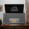 Victor Monument 8-in-1 Wood Music Center Graphite - Refurbished