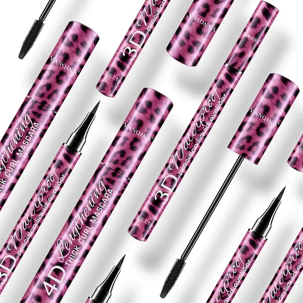 YANQINA Liquid Eyeliner Pencil+4D Waterproof Mascara Set Cosmetics Eye Liner Thick Curling Mascara Eyebrow Pencil Eyes Makeup