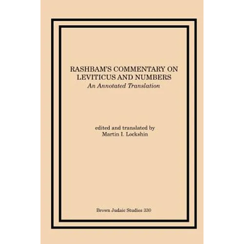Rashbam's Commentary on Leviticus and Numbers - Paperback