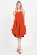 Sleeveless Pocket Swing Dress