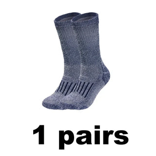 Buy navy-blue-1pairs Thick Thermal Socks